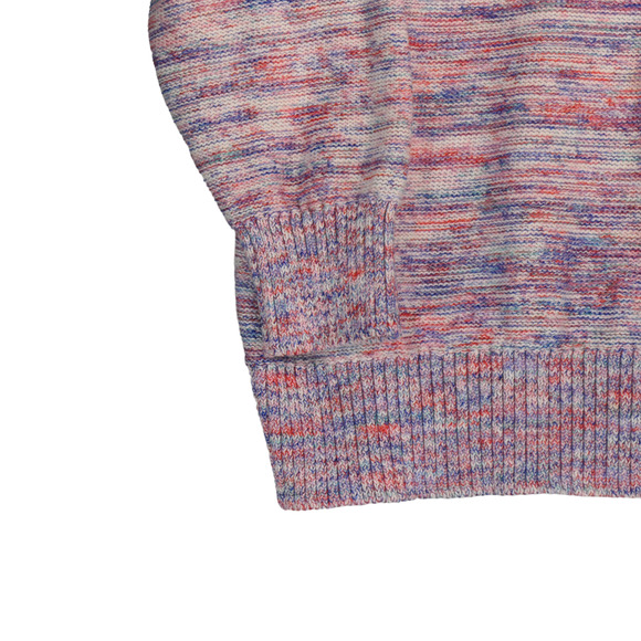 Torrid Tunic Sweater Womens 1X Pink Blue Marled Pullover Cozy Knit Plus Size - Picture 5 of 8